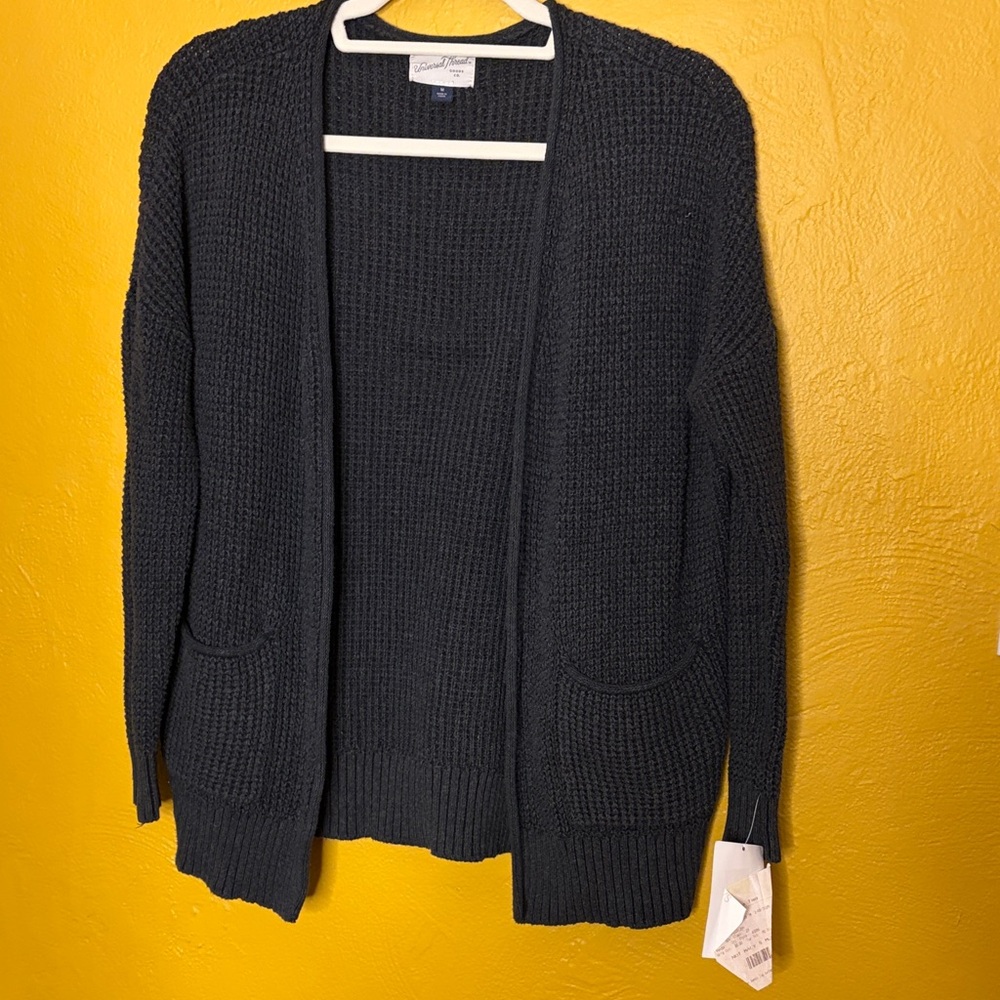 Universal Thread NWT Dark Grey/Slate Blue Knit Cardigan SIZE MEDIUM